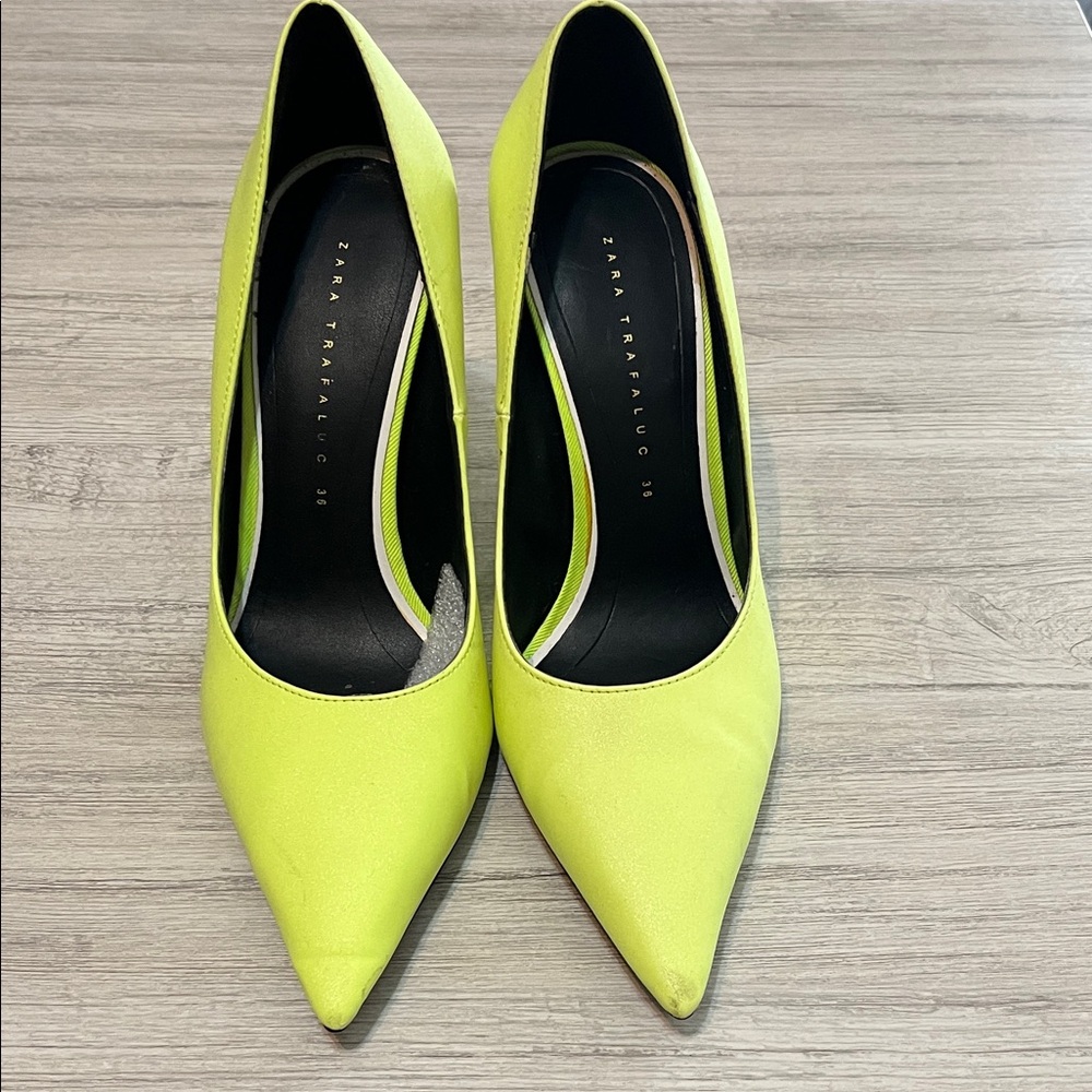Zara Bright Yellow Women's Heels
